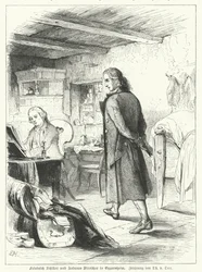 Le poète et dramaturge allemand Friedrich Schiller avec son ami le pianiste et compositeur Andreas Streicher à Oggersheim